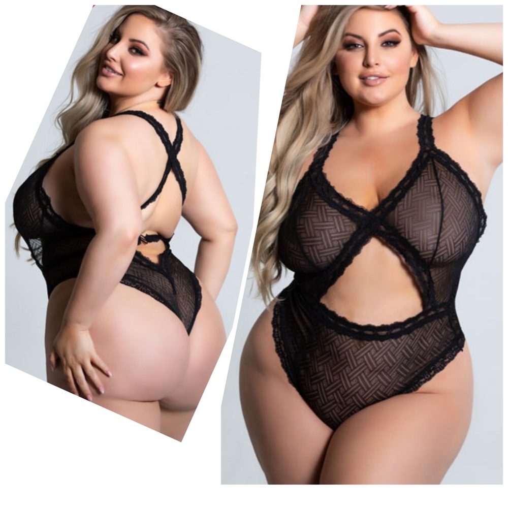 Plus Size Black Teddy Lingerie